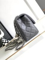 CC SMALL 17 FLAP BAG IN DARK GREY CALFSKIN - Image 18