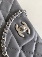 CC MINI 20 FLAP BAG IN DARK GREY CALFSKIN - Image 2