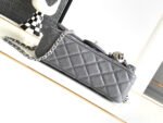 CC MINI 20 FLAP BAG IN DARK GREY CALFSKIN - Image 7