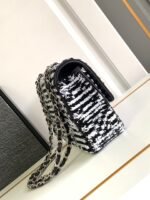 CHANEL 25S FLAP BAG 25 CM IN WHITE MIX BLACK SEQUINS - Image 4