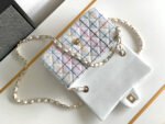 CC MEDIUM 25 FLAP BAG IN WHITE WOOL TWEED - Image 4