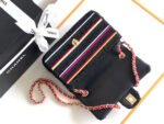MINI 20 CLASSIC HANDBAG IN BLACK EMBROIDERED TWEED SEQUINS - Image 2