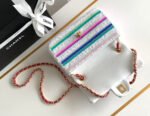 MINI 20 CLASSIC HANDBAG IN WHITE EMBROIDERED TWEED SEQUINS - Image 13
