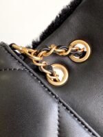 CHANEL 25S FLAP BAG 23.5 CM IN BLACK WOOL AND LAMBSKIN - Image 13