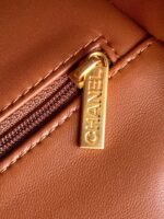 CHANEL 25S FLAP BAG 18 CM IN BROWN WOOL AND LAMBSKIN - Image 6
