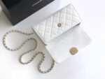 CHANEL 25S KELLY BAG 18 IN WHITE CAVIAR LEATHER WITH GOLD HARDWARE - Image 18