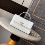 CHANEL 25S KELLY BAG 18 IN WHITE CAVIAR LEATHER WITH GOLD HARDWARE - Image 10