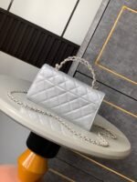 CHANEL 25S KELLY BAG 18 IN SILVER CAVIAR LEATHER WITH GOLD HARDWARE STYLE 2 - Image 3