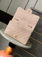 CHANEL 25S CLASSIC FLAP 26 CM IN LIGHT BEIGE CANVAS EMBROIDERED MOTIF WITH GOLD HARDWARE - Image 8