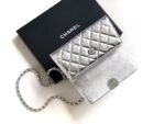 CHANEL 25S KELLY BAG 18 IN SILVER METALLIC LAMBSKIN WITH SILVER HARDWARE STYLE 3 - Image 2