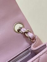 CHANEL 25S FLAP BAG 17 CM IN LIGHT PINK LAMBSKIN WITH GOLD HARDWARE - Image 8