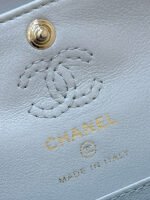 CHANEL 25S FLAP CHARM BAG 13 IN SKY BLUE LAMBSKIN - Image 18