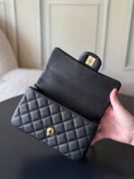 CHANEL 25S FLAP BAG 20 CM IN BLACK CAVIAR LEATHER WITH GOLD HARDWARE - Image 8
