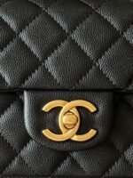 CHANEL 25S FLAP BAG 20 CM IN BLACK CAVIAR LEATHER WITH GOLD HARDWARE - Image 3