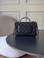 CHANEL 25S FLAP BAG 20 CM IN BLACK CAVIAR LEATHER WITH GOLD HARDWARE - Image 10