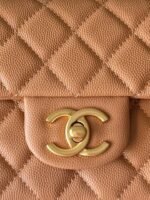 CHANEL 25S FLAP BAG 20 CM IN LIGHT BROWN CAVIAR LEATHER WITH GOLD HARDWARE - Image 5