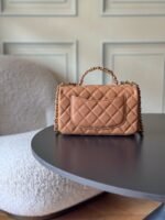 CHANEL 25S FLAP BAG 20 CM IN LIGHT BROWN CAVIAR LEATHER WITH GOLD HARDWARE - Image 2