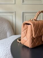 CHANEL 25S FLAP BAG 20 CM IN LIGHT BROWN CAVIAR LEATHER WITH GOLD HARDWARE - Image 3
