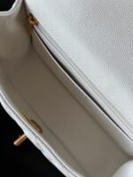 CHANEL 25S FLAP BAG 20 CM IN WHITE CAVIAR LEATHER WITH GOLD HARDWARE - Image 16