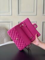 CHANEL 25S CLASSIC FLAP BAG 25 CM IN PINK LAMBSKIN WITH GOLD HARDWARE - Image 17