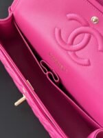 CHANEL 25S CLASSIC FLAP BAG 25 CM IN PINK LAMBSKIN WITH GOLD HARDWARE - Image 13