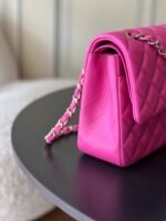 CHANEL 25S CLASSIC FLAP BAG 25 CM IN PINK LAMBSKIN WITH GOLD HARDWARE - Image 3