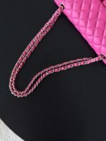 CHANEL 25S CLASSIC FLAP BAG 25 CM IN PINK LAMBSKIN WITH GOLD HARDWARE - Image 14