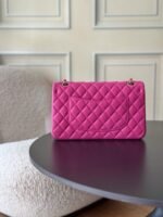 CHANEL 25S CLASSIC FLAP BAG 25 CM IN PINK LAMBSKIN WITH GOLD HARDWARE - Image 18