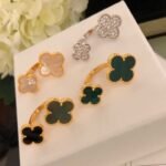 CLOVER BETWEEN THE FINGER RING - Silver alloy - 14k gold plated