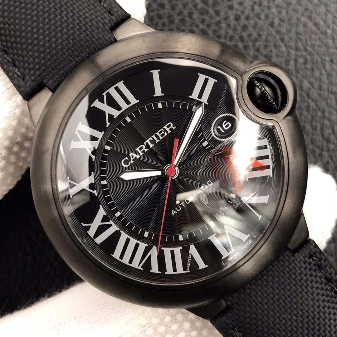 13248163335604087_f7ed5101-bb93-4158-8dcd-bf8b938f50f5 BALLON BLEU DATE 42MM AUTOMATIC STEEL PVD CASE BLACK DIAL - Image 1