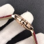 BALLON BLEU 33MM ROSE GOLD CASE DIAMOND BEZEL RED LEATHER - Image 16