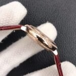BALLON BLEU 33MM ROSE GOLD CASE DIAMOND BEZEL RED LEATHER - Image 7