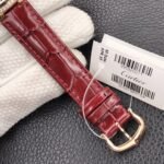 BALLON BLEU 33MM ROSE GOLD CASE DIAMOND BEZEL RED LEATHER - Image 19