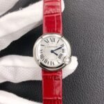 BALLON BLANC DE CARTIER QUARTZ STEEL CASE RED LEATHER - Image 11