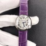BALLON BLANC DE CARTIER QUARTZ STEEL CASE PURPLE LEATHER - Image 2