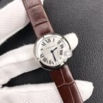 BALLON BLANC DE CARTIER QUARTZ STEEL CASE BROWN LEATHER - Image 3