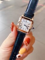 SANTOS DE CARTIE QUARTZ 28MM ROSE GOLD STEEL - Image 3