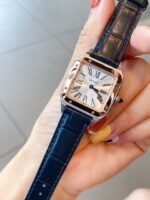SANTOS DE CARTIE QUARTZ 28MM ROSE GOLD STEEL - Image 5