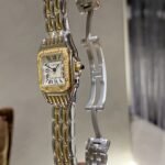 PANTHERE 22MM QUARTZ GOLD STEEL DIAMOND BEZEL - Image 2