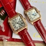 SANTOS DUMONT QUARTZ ROSE GOLD CASE DIAMOND BEZEL - Image 8