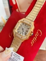 SANTOS LADY 35MM QUARTZ 35MM GOLD DIAMOND - Image 10