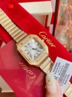 SANTOS LADY 35MM QUARTZ 35MM GOLD DIAMOND - Image 11