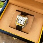 SANTOS 38MM GOLD STEEL AUTOMATIC LEATHER - Image 5
