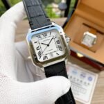 SANTOS 38MM STEEL AUTOMATIC LEATHER - Image 4