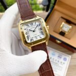SANTOS 38MM GOLD CASE AUTOMATIC LEATHER - Image 2