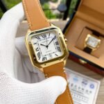 SANTOS 38MM GOLD CASE AUTOMATIC LEATHER - Image 3