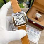 SANTOS 38MM ROSE GOLD STEEL AUTOMATIC LEATHER - Image 12