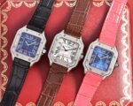 SANTOS LADY 35MM QUARTZ STEEL CASE LEATHER - Image 6