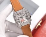 SANTOS LADY 35MM QUARTZ STEEL CASE LEATHER - Image 7