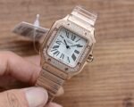 SANTOS LADY 35MM QUARTZ 35MM ROSE GOLD DIAMOND - Image 14